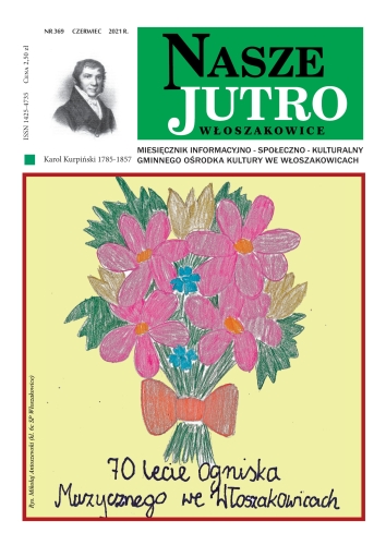 Okładka 369 numeru czasopisma „Nasze Jutro” przedstawiająca rysunek kwiatów