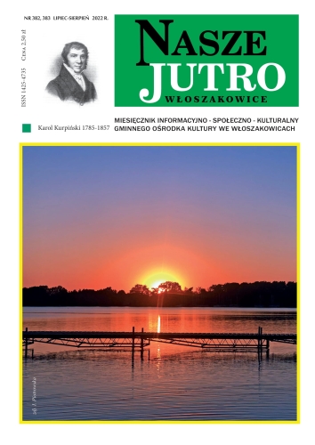 Okładka 382 i 383 numeru czasopisma „Nasze Jutro” przedstawiająca zachód słońca nad Jeziorem Dominickim