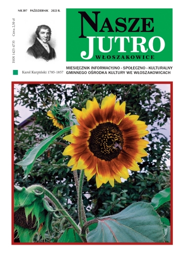 Okładka 397 numeru czasopisma „Nasze Jutro” przedstawiająca słonecznik