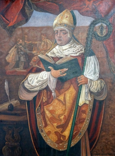 Andrzej Krzycki na portrecie z Sali Trójkątnej Pałacu Sułkowskich we Włoszakowicach, namalował A. Suchanecki