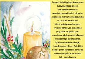 Fragment okładki 387 numeru czasopisma „Nasze Jutro” przedstawiający grafikę świąteczną i życzenia bożonarodzeniowe
